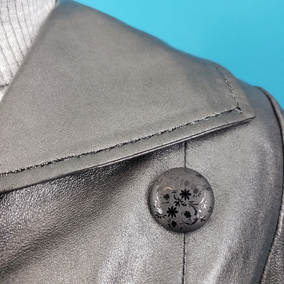 🌠 KUZU Mod Pewter Metallic Leather Jacket // (GENUINE LEATHER) - Picture 2 of 8